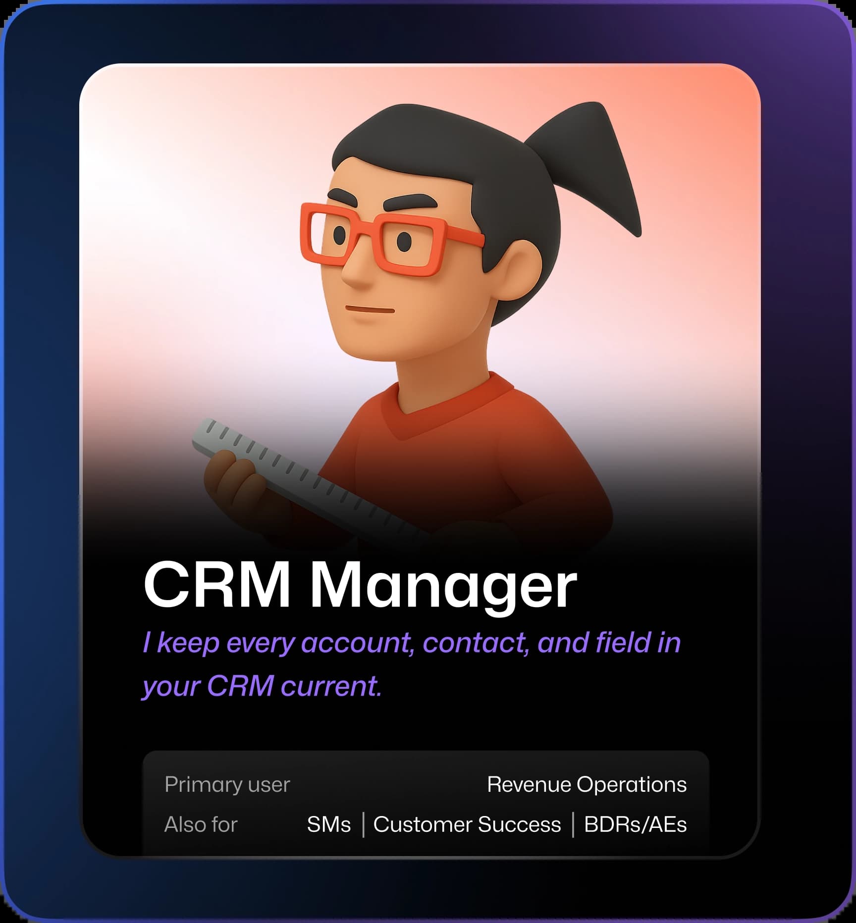 CRM Manager Agent Card