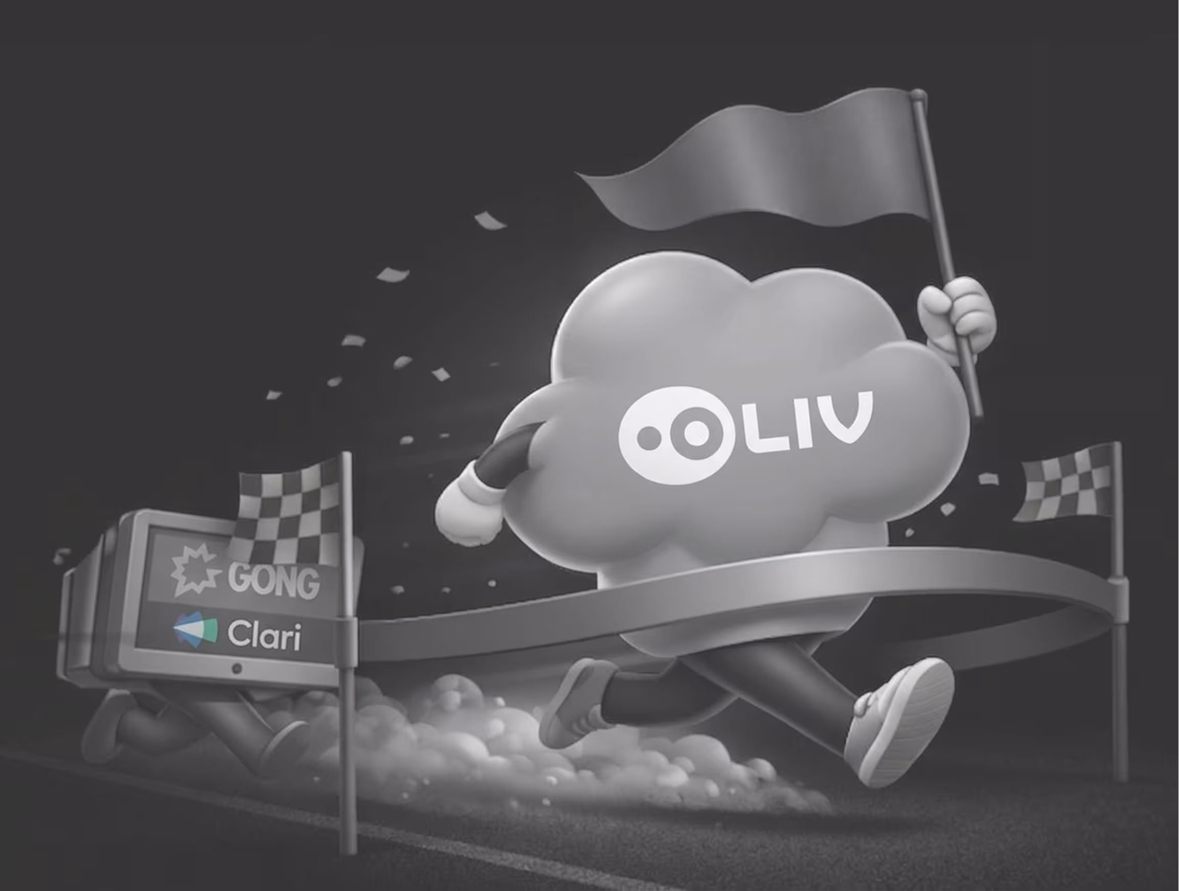 Oliv outpacing Gong and Clari competitors