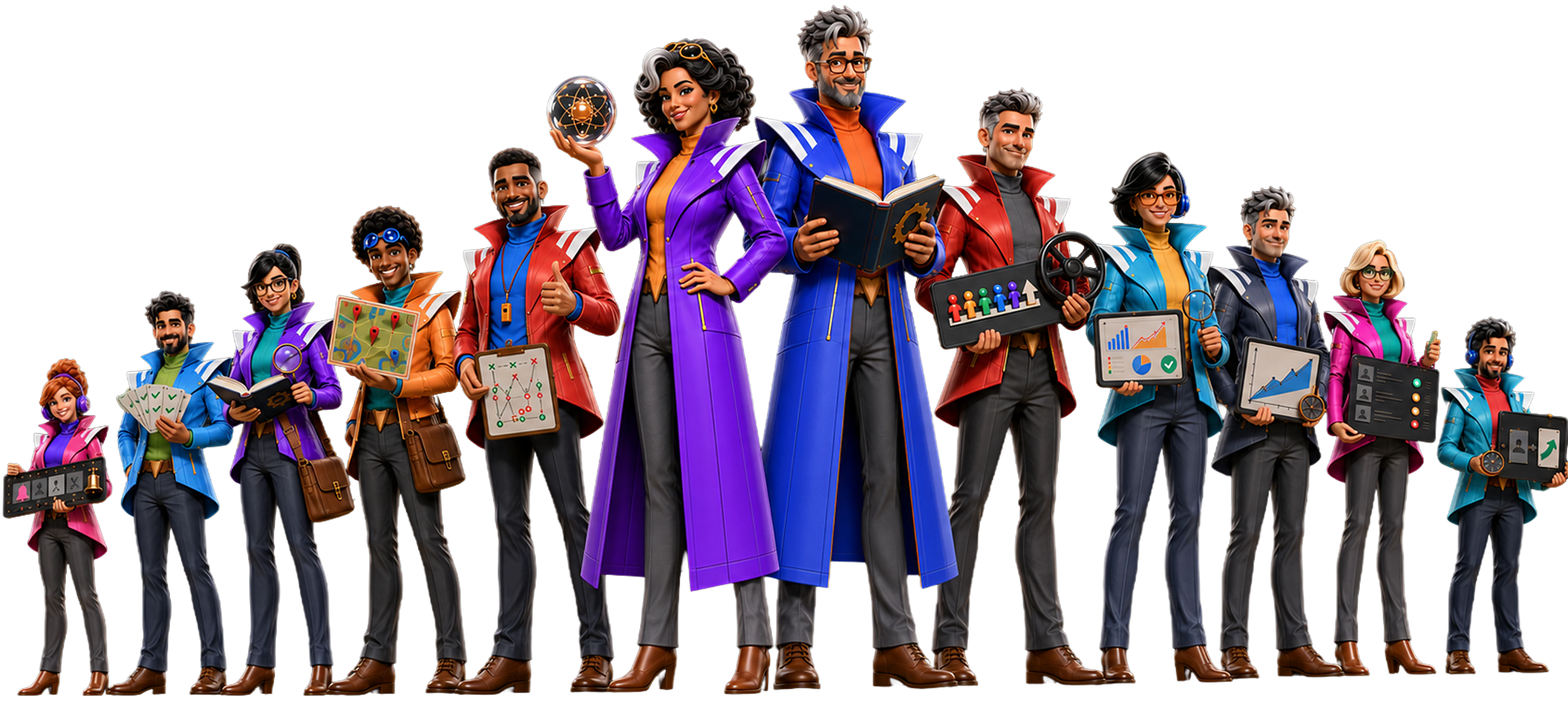 Oliv AI agents lined up as a revenue team